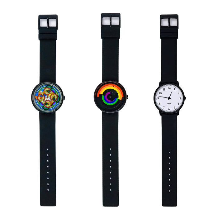 Black Silicone | Black Buckle | 20mm - Projects Watches