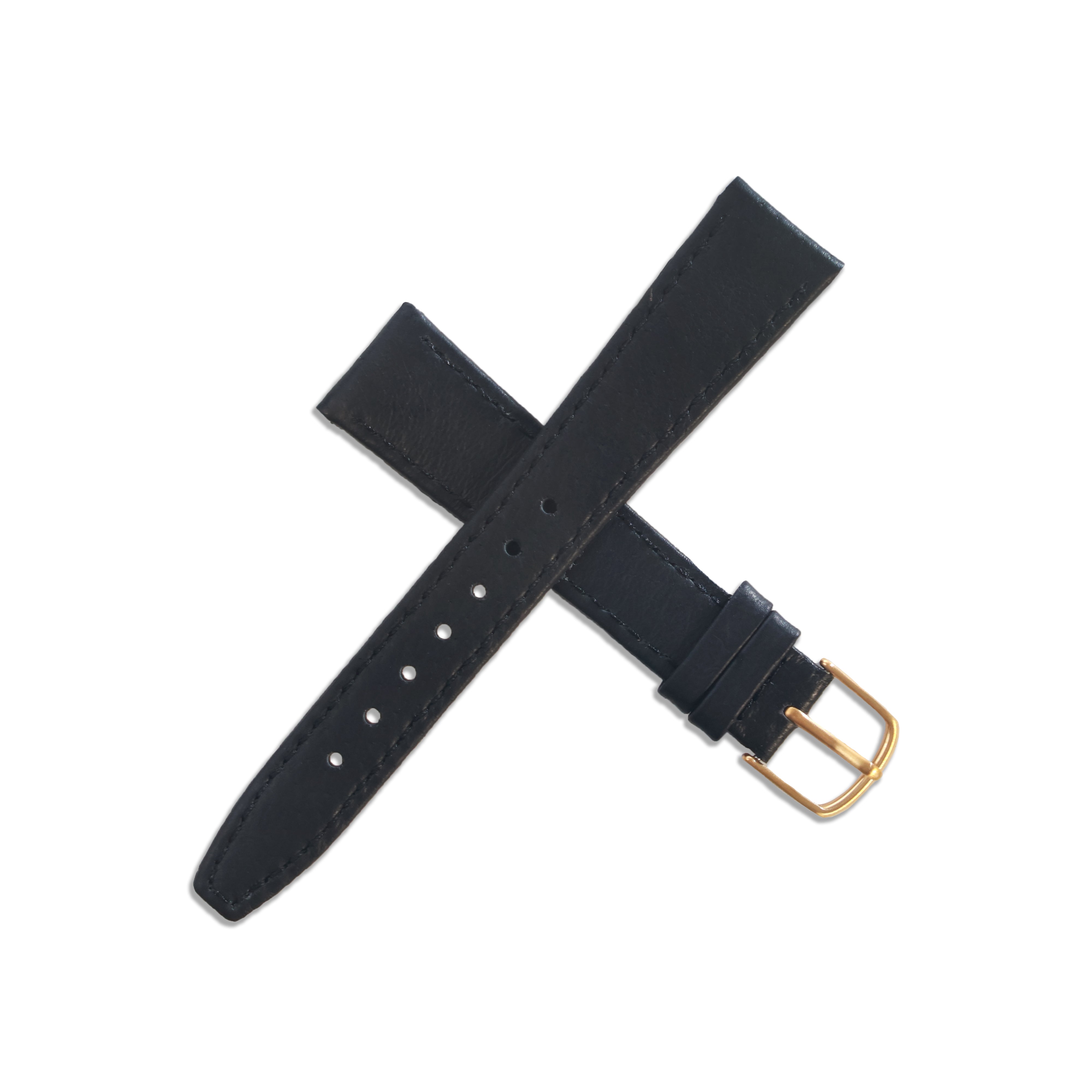 M&Co Black Leather | Gold Buckle | 18mm