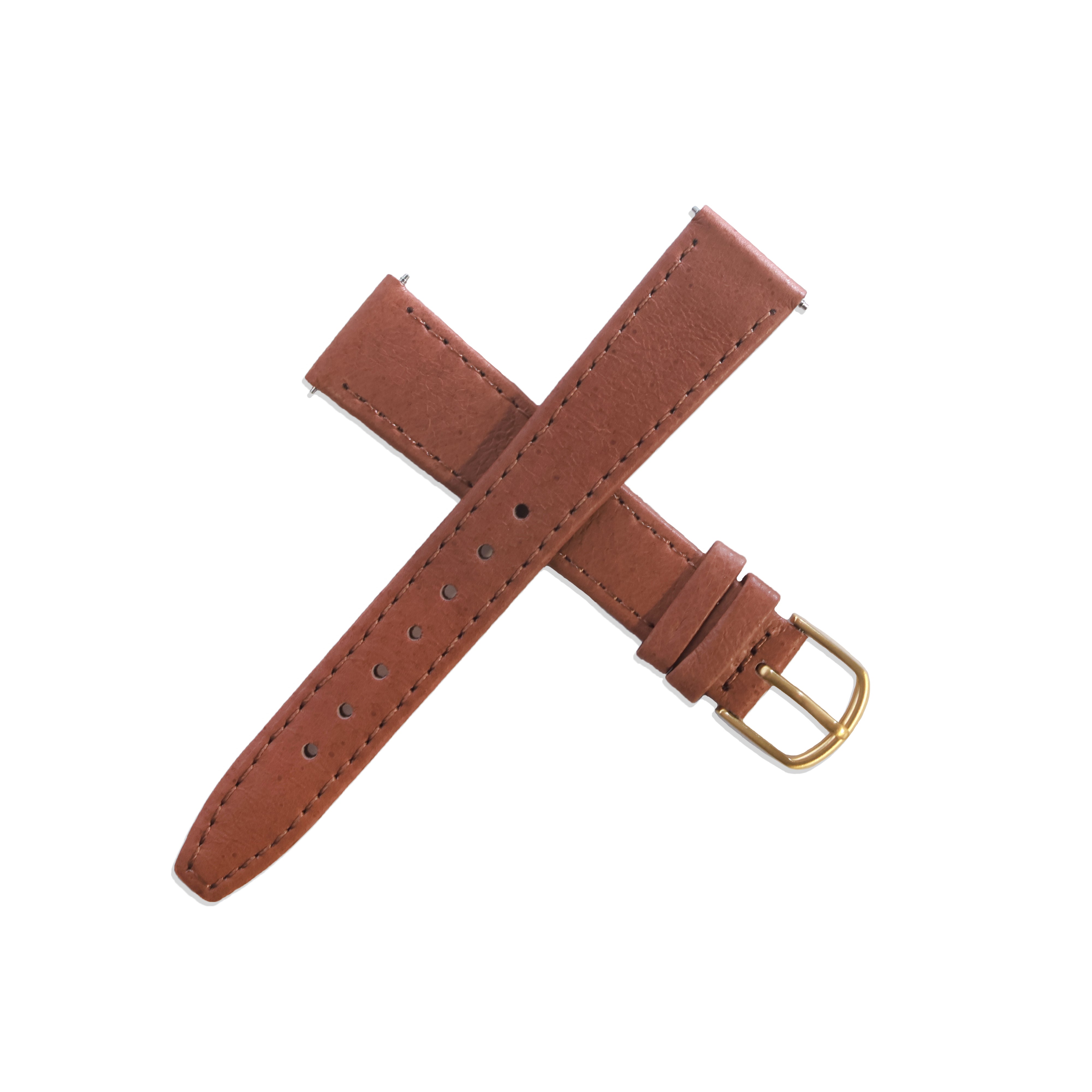 M&Co Brown Leather | Brass Buckle | 18mm - Projects Watches
