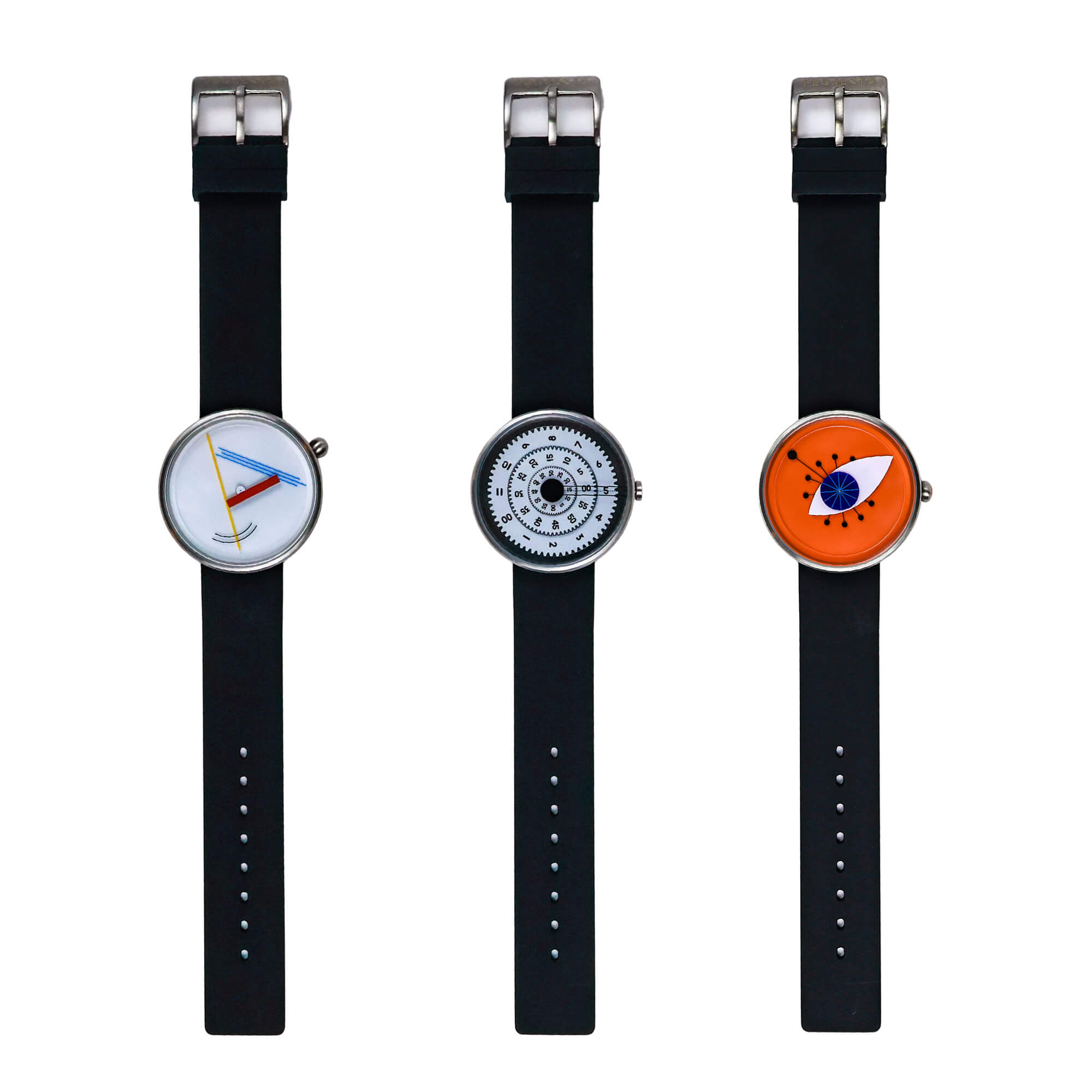 Black Silicone | Steel Buckle | 20mm - Projects Watches
