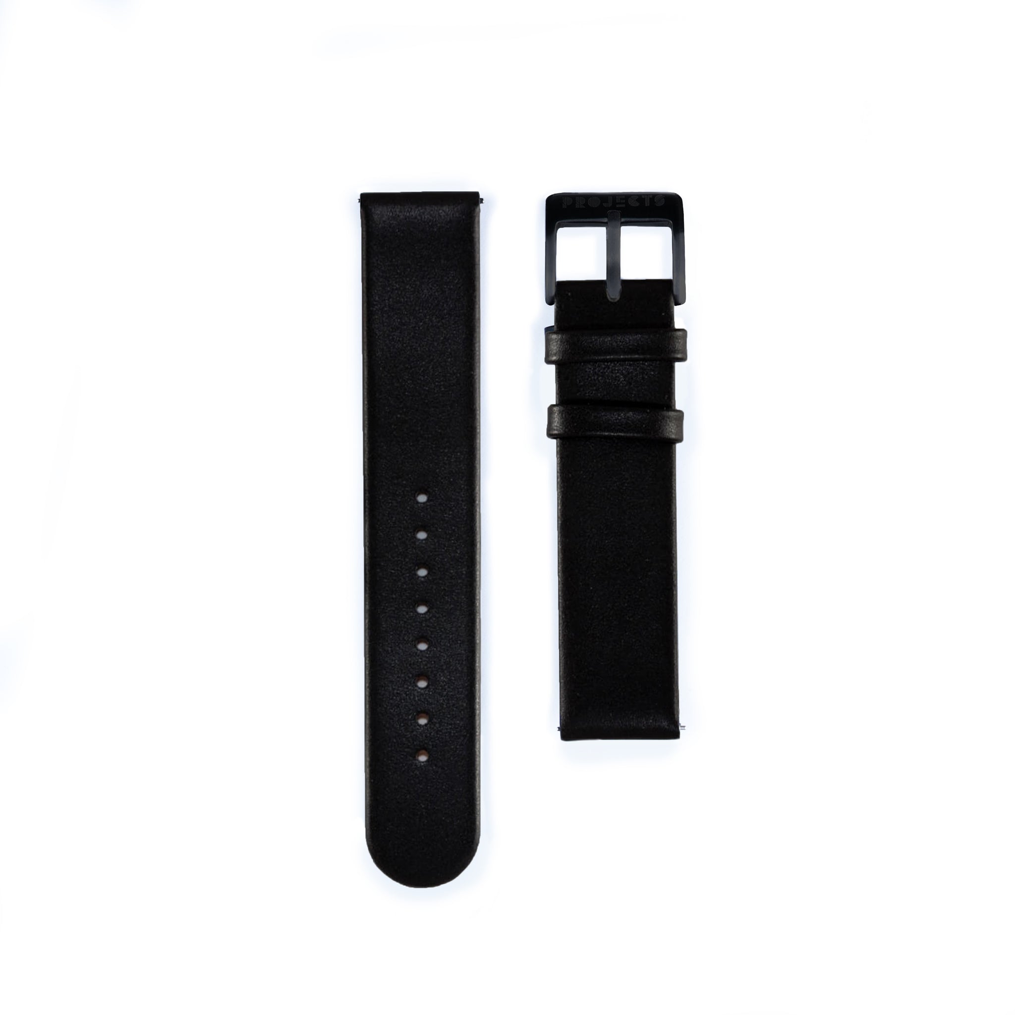 Black Leather | Black Buckle | 20mm | Projects Watches